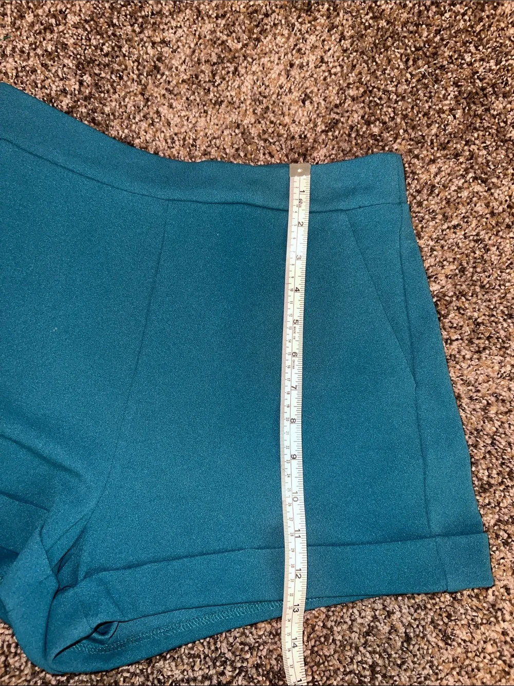 Sincerely Jules Teal High-Waist Knit Shorts